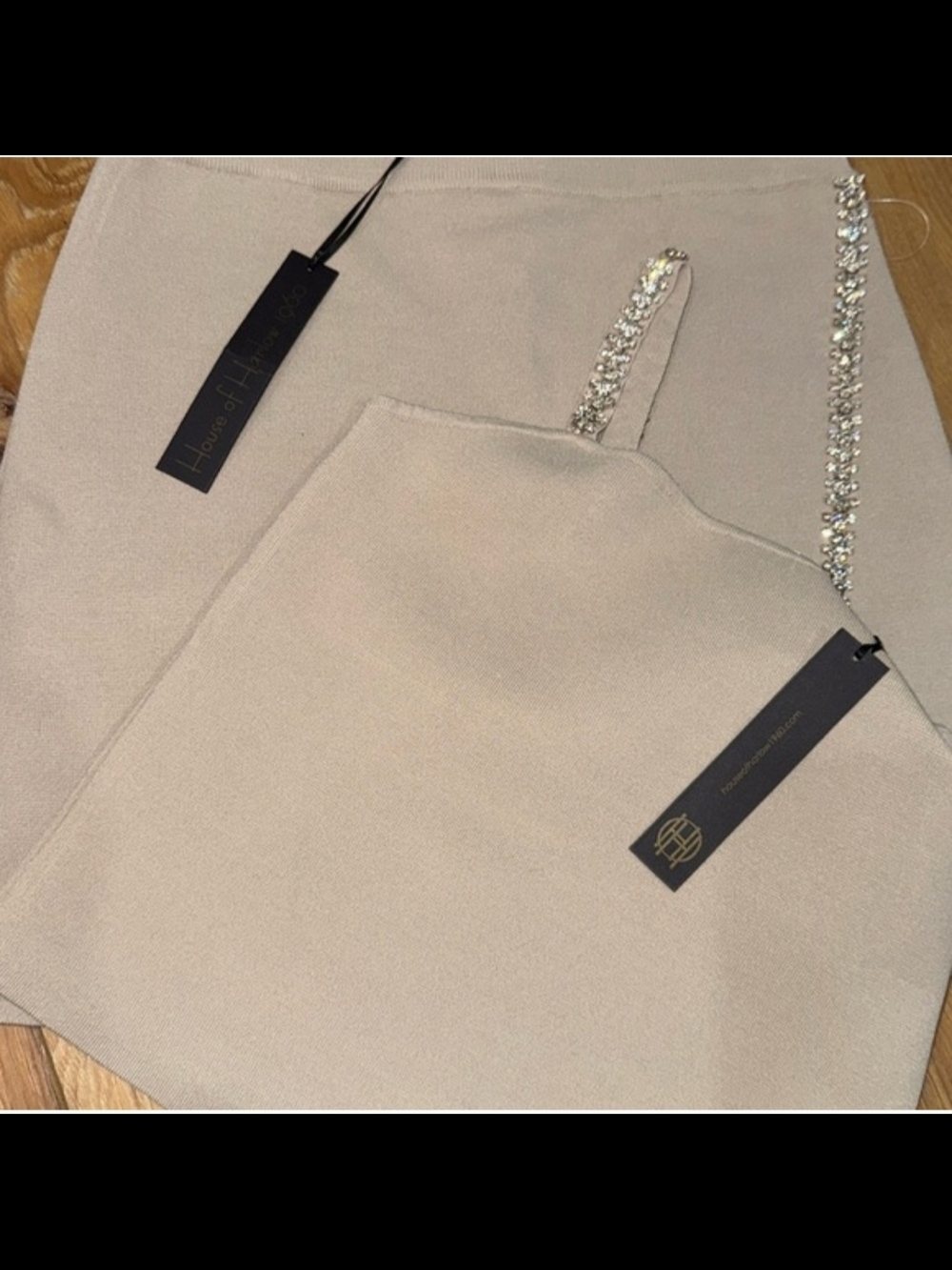 House of Harlow 1960 Taupe Chain-Trim Tank & Skirt Set - Picture 5 of 5